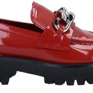 Jeffrey Campbell Women's Slip On Low Top Leather Red Loafer Shoes Size US 10
